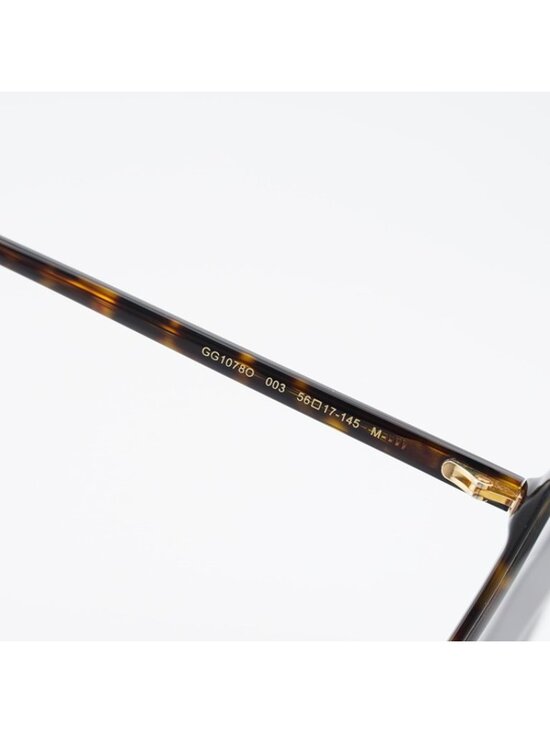 Gucci GG1078O 003 Eyeglasses Havana 56mm Square Frame main image 8